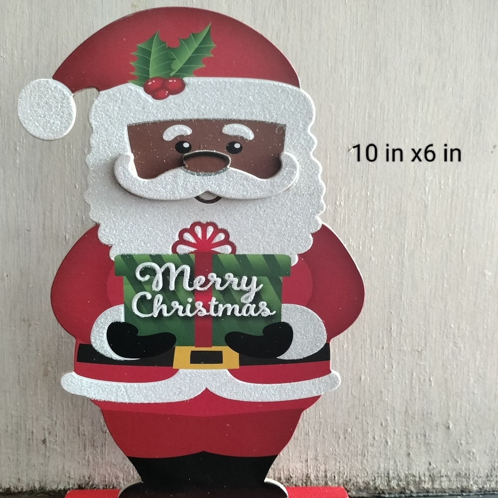 Black Santa Claus window/shelf sitter
